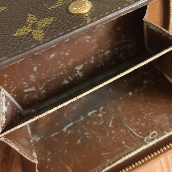 Lous Vuitton LV Monogram zipper wallet vintage canvas authentic - Picture 8 of 11